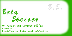 bela speiser business card